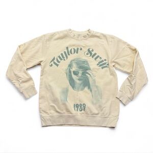 Taylor Swift Cream yellow Graphic Sweater size small women